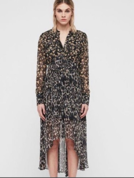All Saints Dresses & Skirts - ALLSAINTS Liza Asa Dual Print High/Low Dress